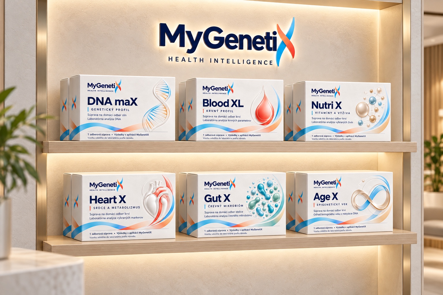 MyGenetiX DNA maX, Blood XL, Nutri X, Heart X, Gut X, Age X
